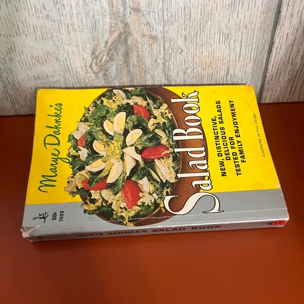 Marye Dahnke Salad Book Vintage 1961 1st Print Pocket Book Cookbook Kraft 7003